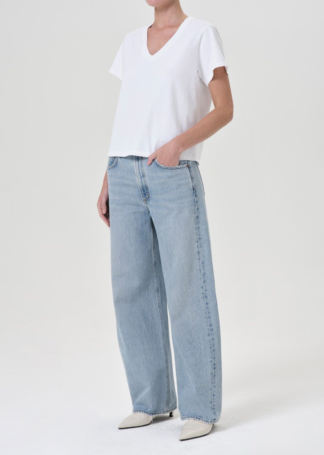 Hauts Agolde Jones T-Shirt Femme Blanche | BVGWC-4820