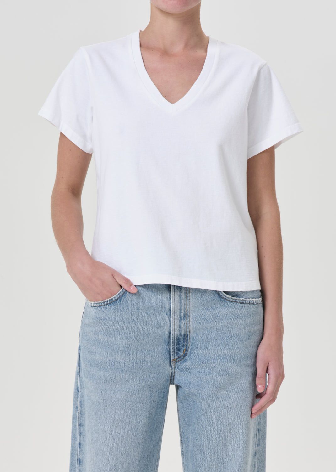 Hauts Agolde Jones T-Shirt Femme Blanche | BVGWC-4820