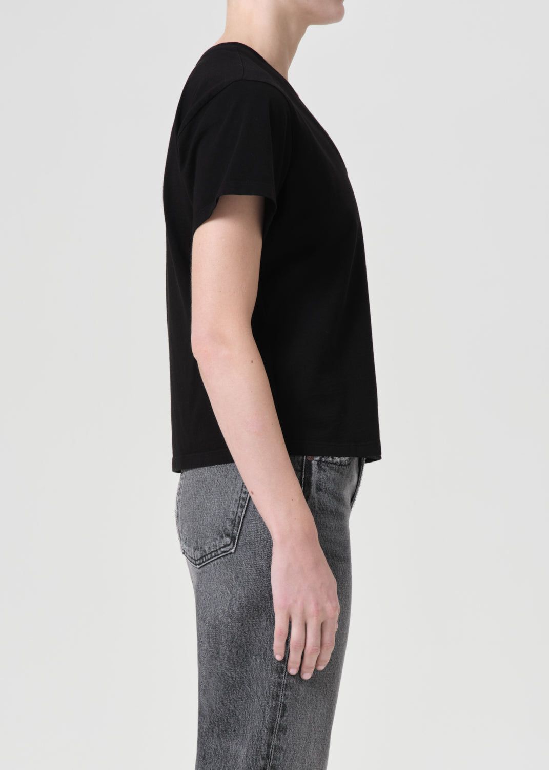 Hauts Agolde Jones T-Shirt Femme Noir | MVIKS-7430