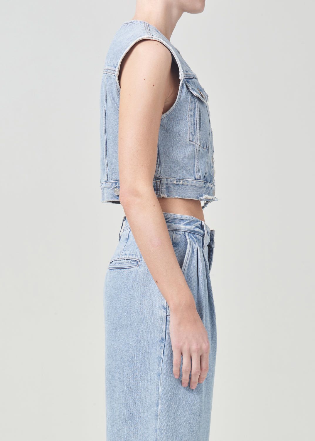 Hauts Agolde Leo Vest Femme Fray | MUXBA-8751