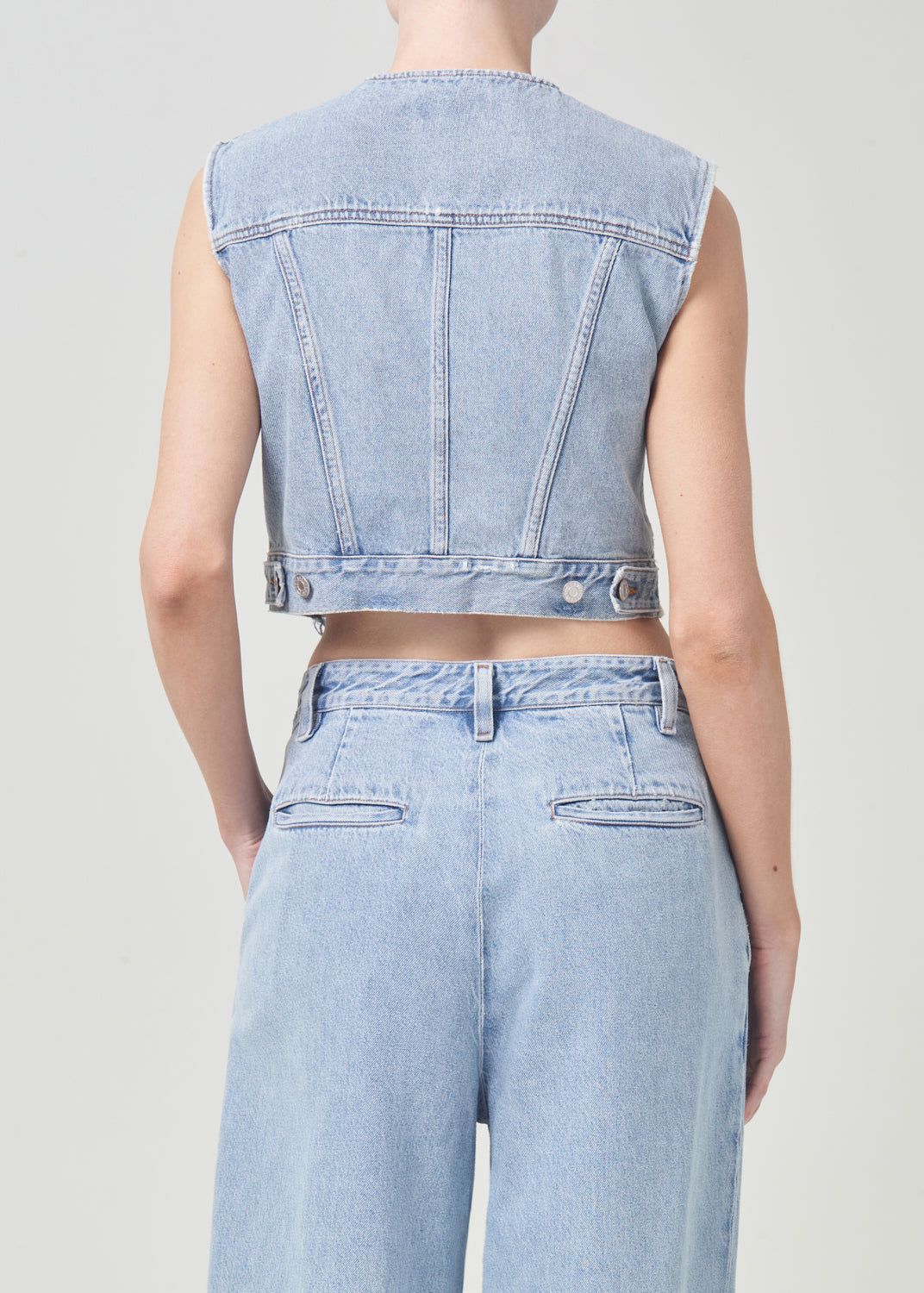 Hauts Agolde Leo Vest Femme Fray | MUXBA-8751