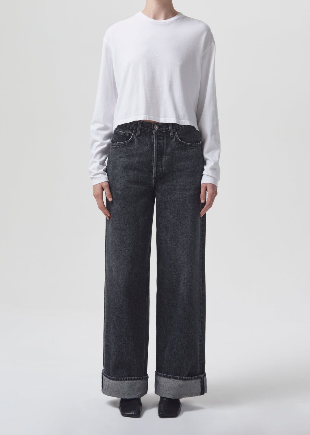 Hauts Agolde Mason Crop Tee Femme Blanche | INKZF-2318