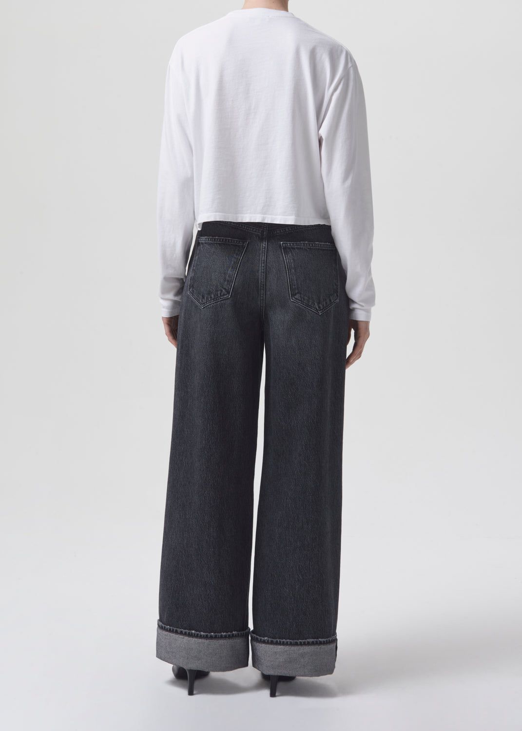 Hauts Agolde Mason Crop Tee Femme Blanche | INKZF-2318