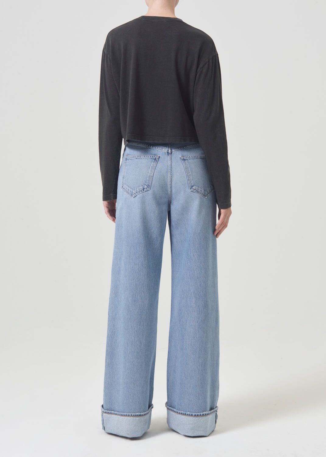 Hauts Agolde Mason Crop Tee Femme Fracture | WPOMY-7246