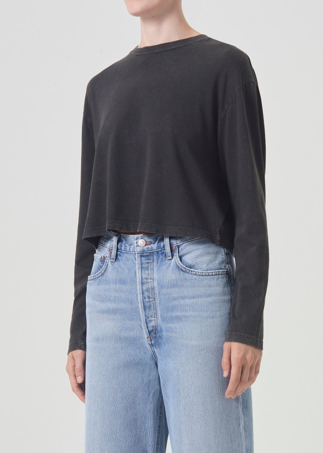 Hauts Agolde Mason Crop Tee Femme Fracture | WPOMY-7246