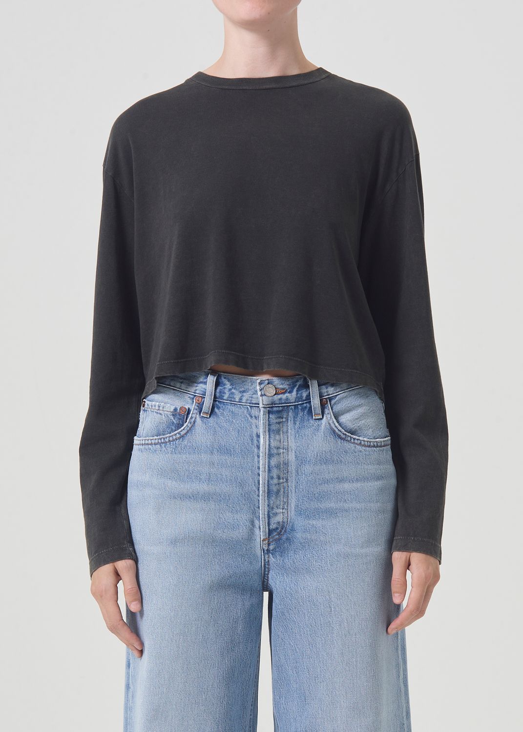 Hauts Agolde Mason Crop Tee Femme Fracture | WPOMY-7246