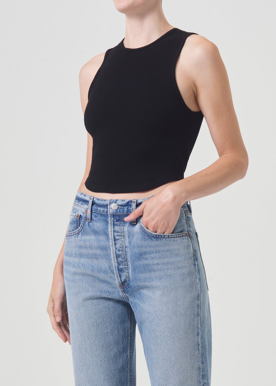 Hauts Agolde Nova Tank Femme Noir | DPXSZ-1092