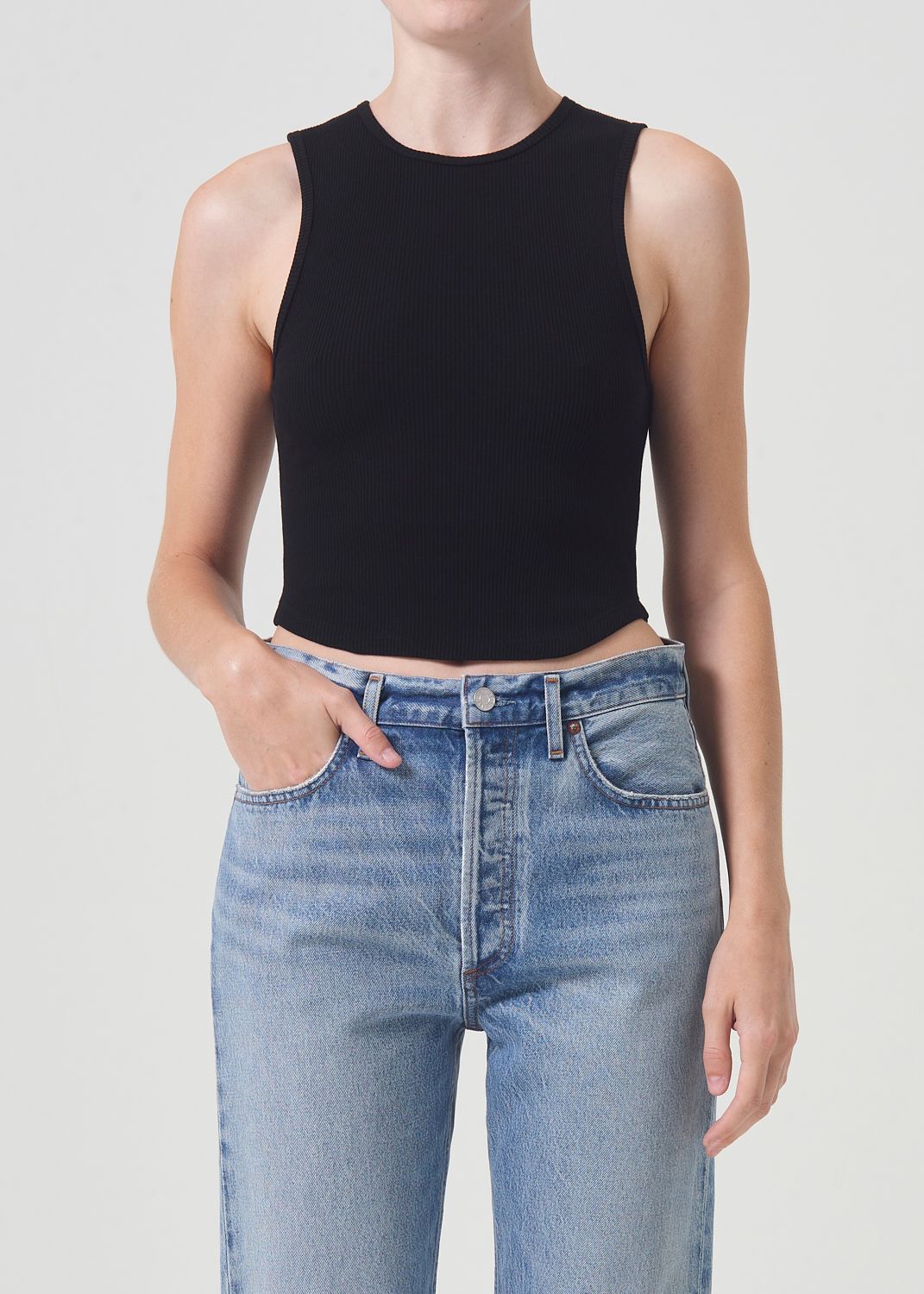 Hauts Agolde Nova Tank Femme Noir | DPXSZ-1092