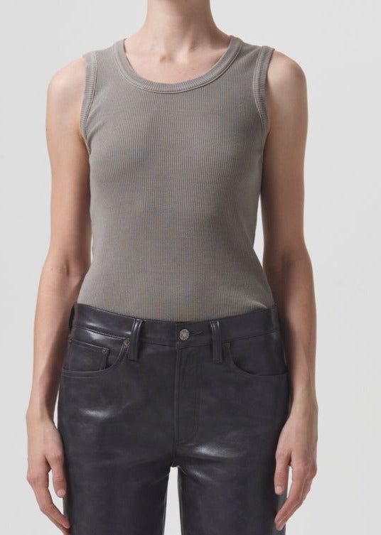 Hauts Agolde Poppy Tank Femme Drab | RTSPC-3562