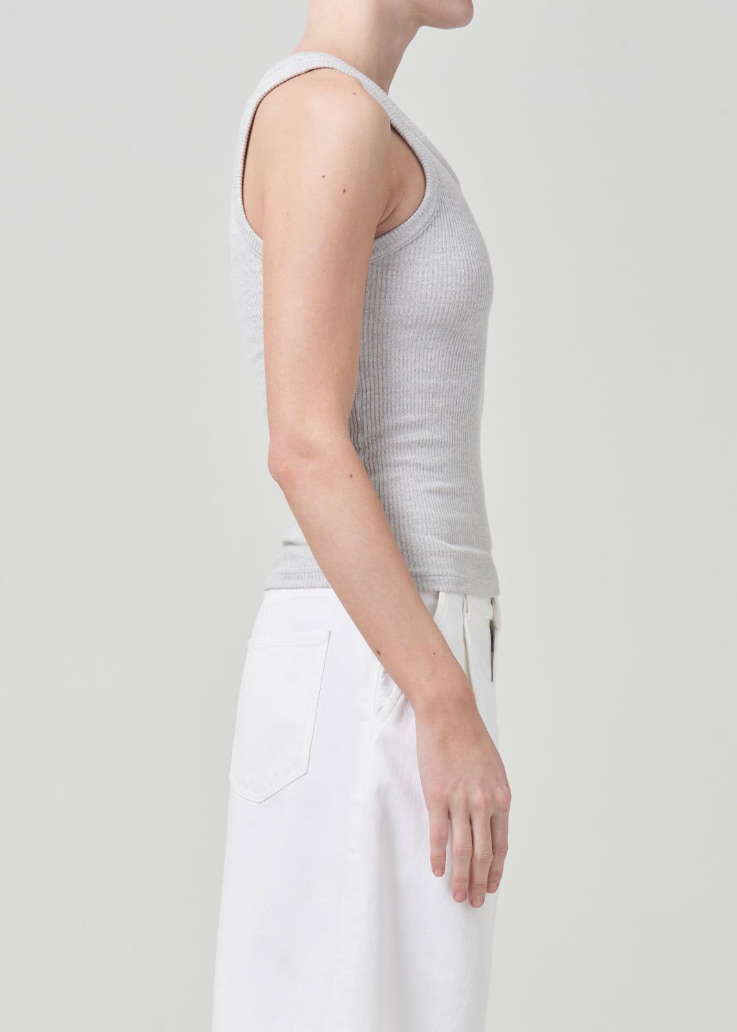 Hauts Agolde Poppy Tank Femme Grise | JIZOP-7365