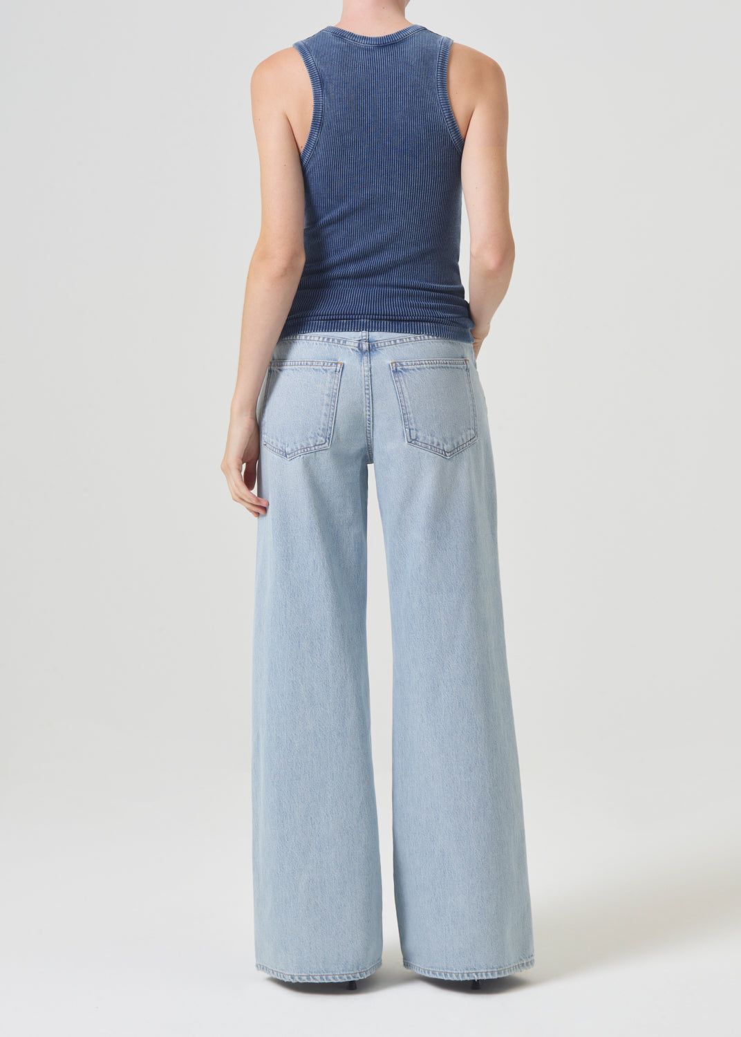 Hauts Agolde Poppy Tank Femme Indigo | YSXZJ-1093