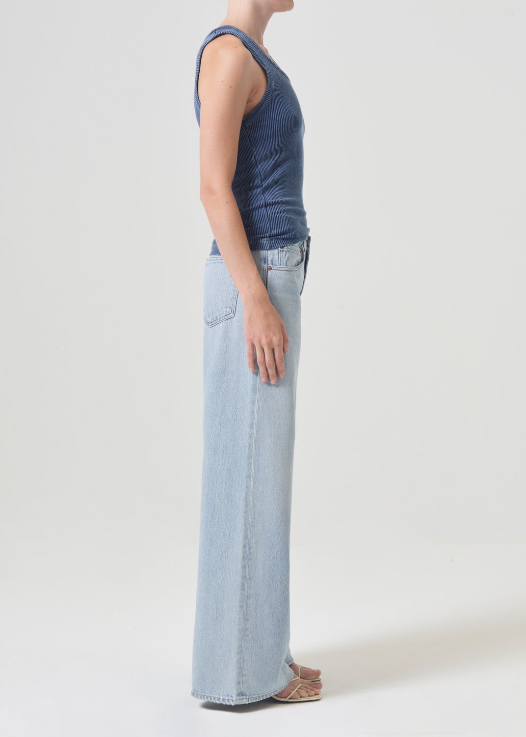 Hauts Agolde Poppy Tank Femme Indigo | YSXZJ-1093