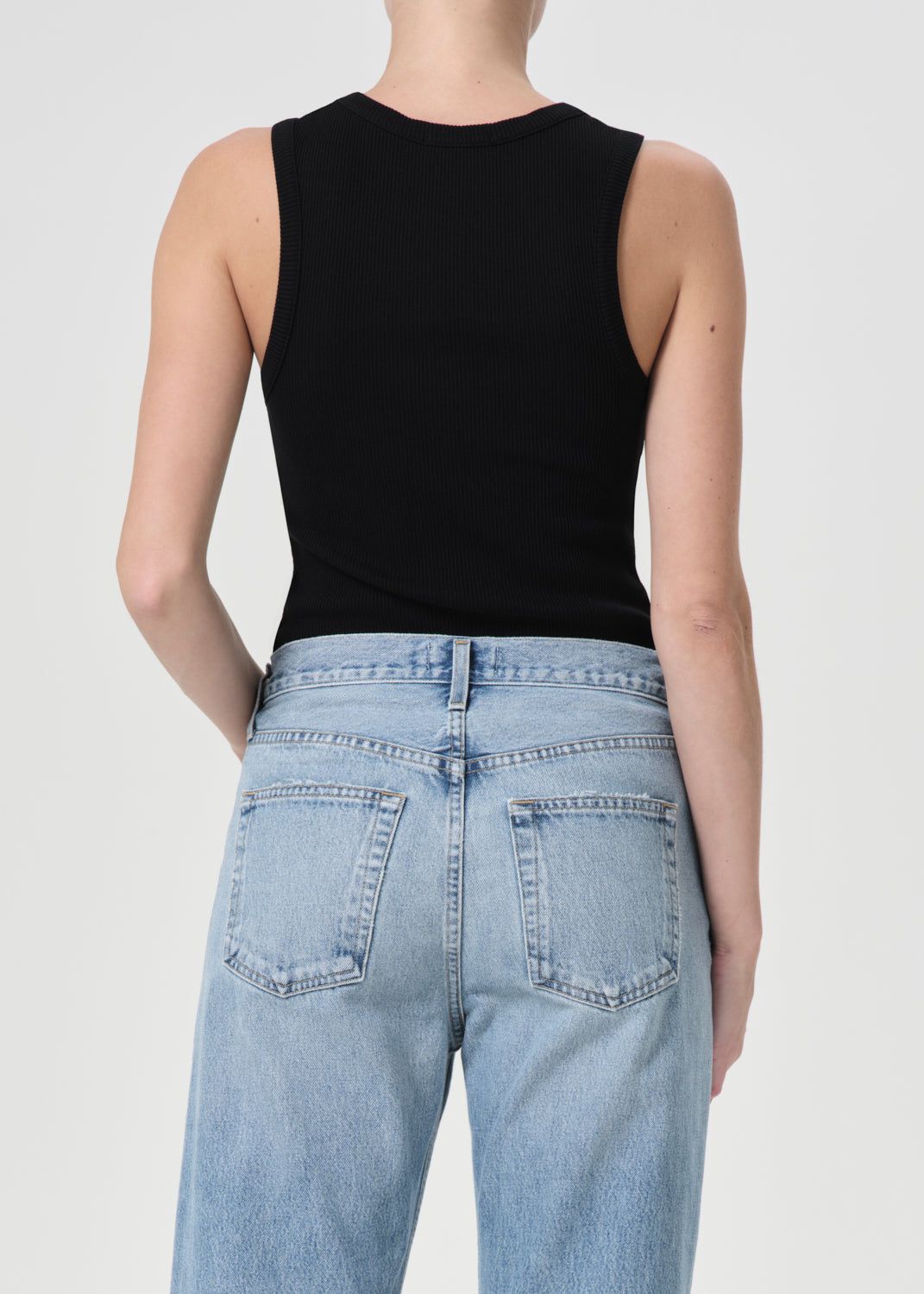 Hauts Agolde Poppy Tank Femme Noir | AHTKE-8207