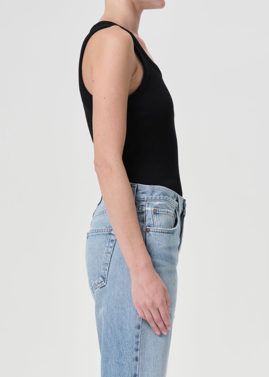 Hauts Agolde Poppy Tank Femme Noir | AHTKE-8207