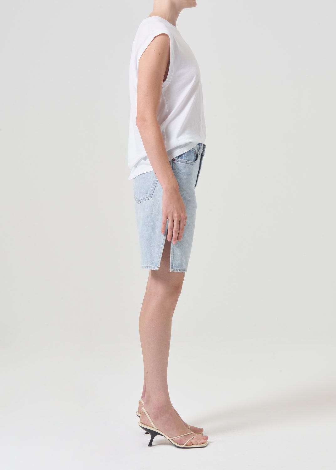 Hauts Agolde Raya Muscle Tee Femme Blanche | TKUFV-9832