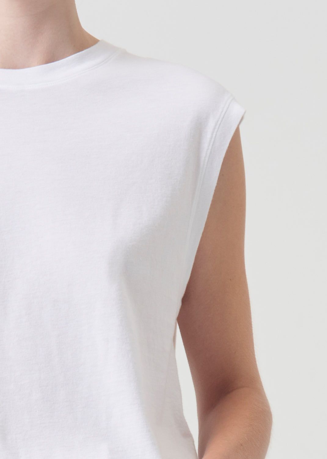 Hauts Agolde Raya Muscle Tee Femme Blanche | TKUFV-9832