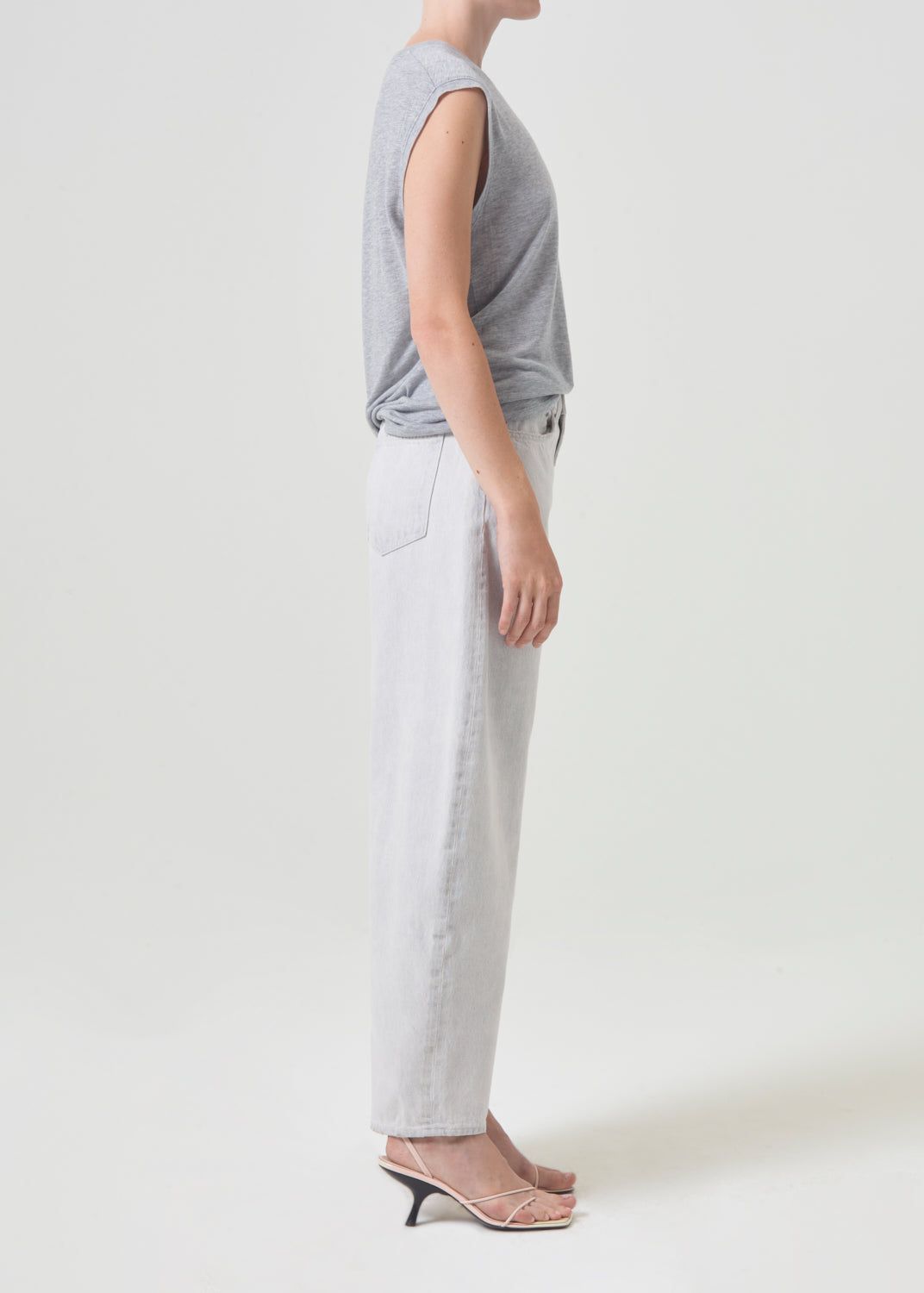 Hauts Agolde Raya Muscle Tee Femme Grise | ORDNM-7581