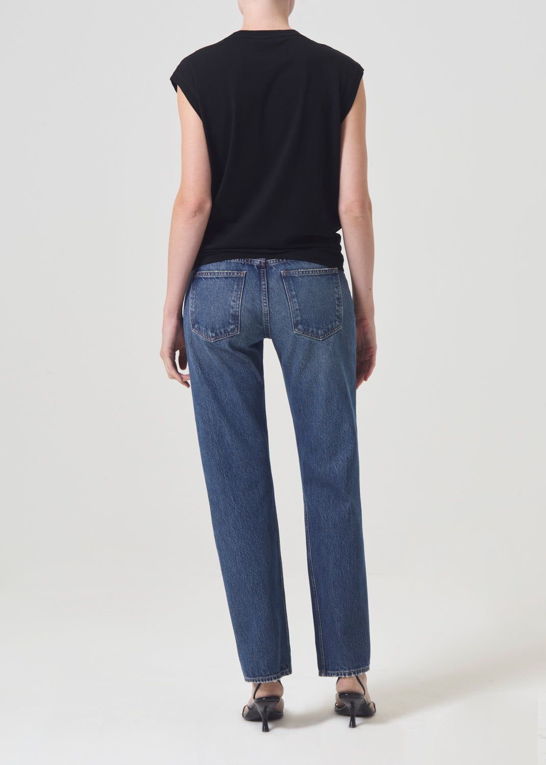 Hauts Agolde Raya Muscle Tee Femme Noir | EJPWT-0541