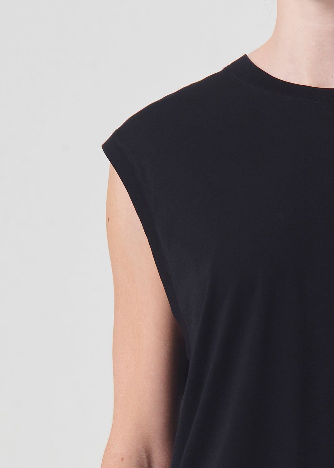 Hauts Agolde Raya Muscle Tee Femme Noir | EJPWT-0541