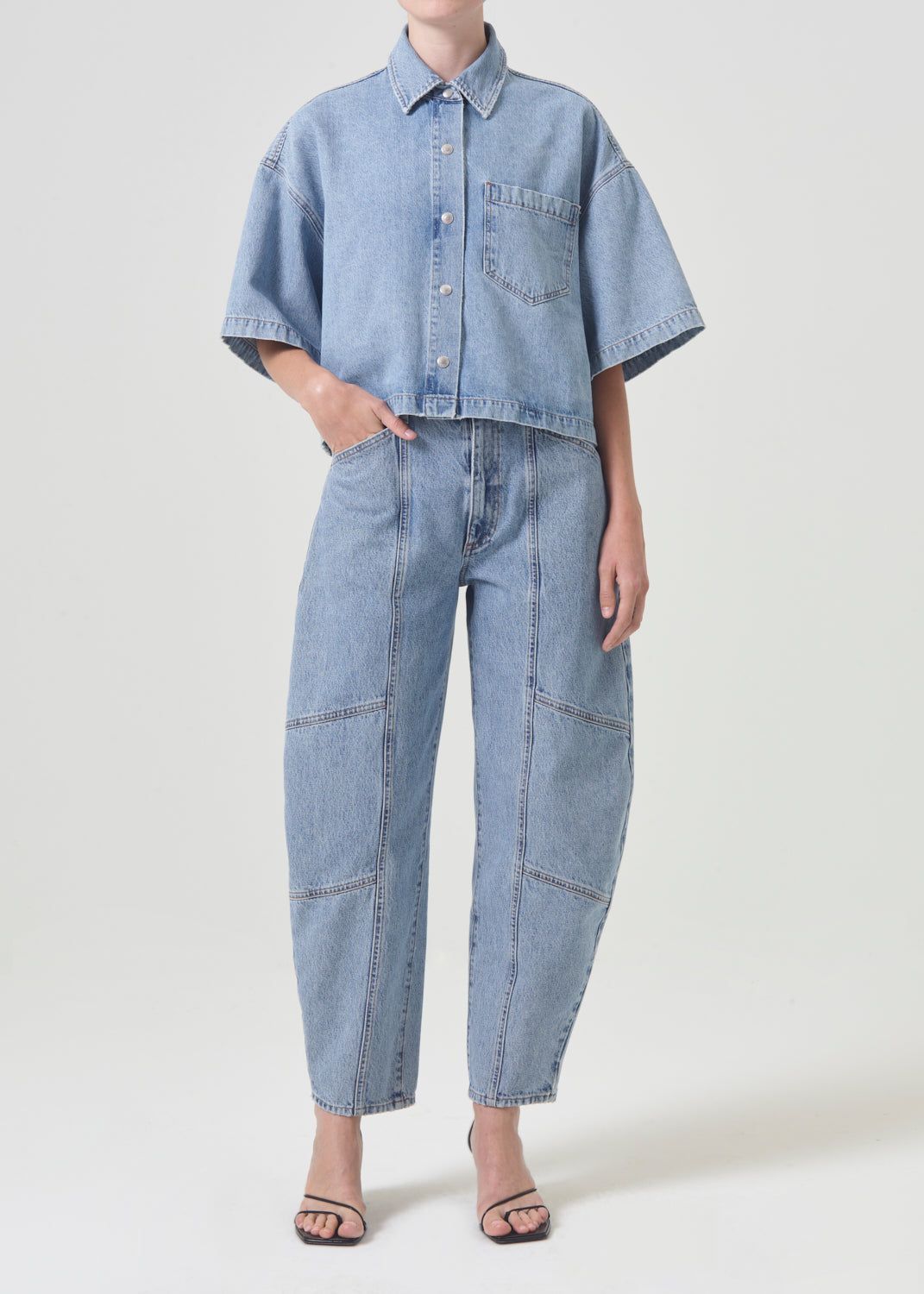 Hauts Agolde Rona Box Shirt Femme Effect | LABRN-8624