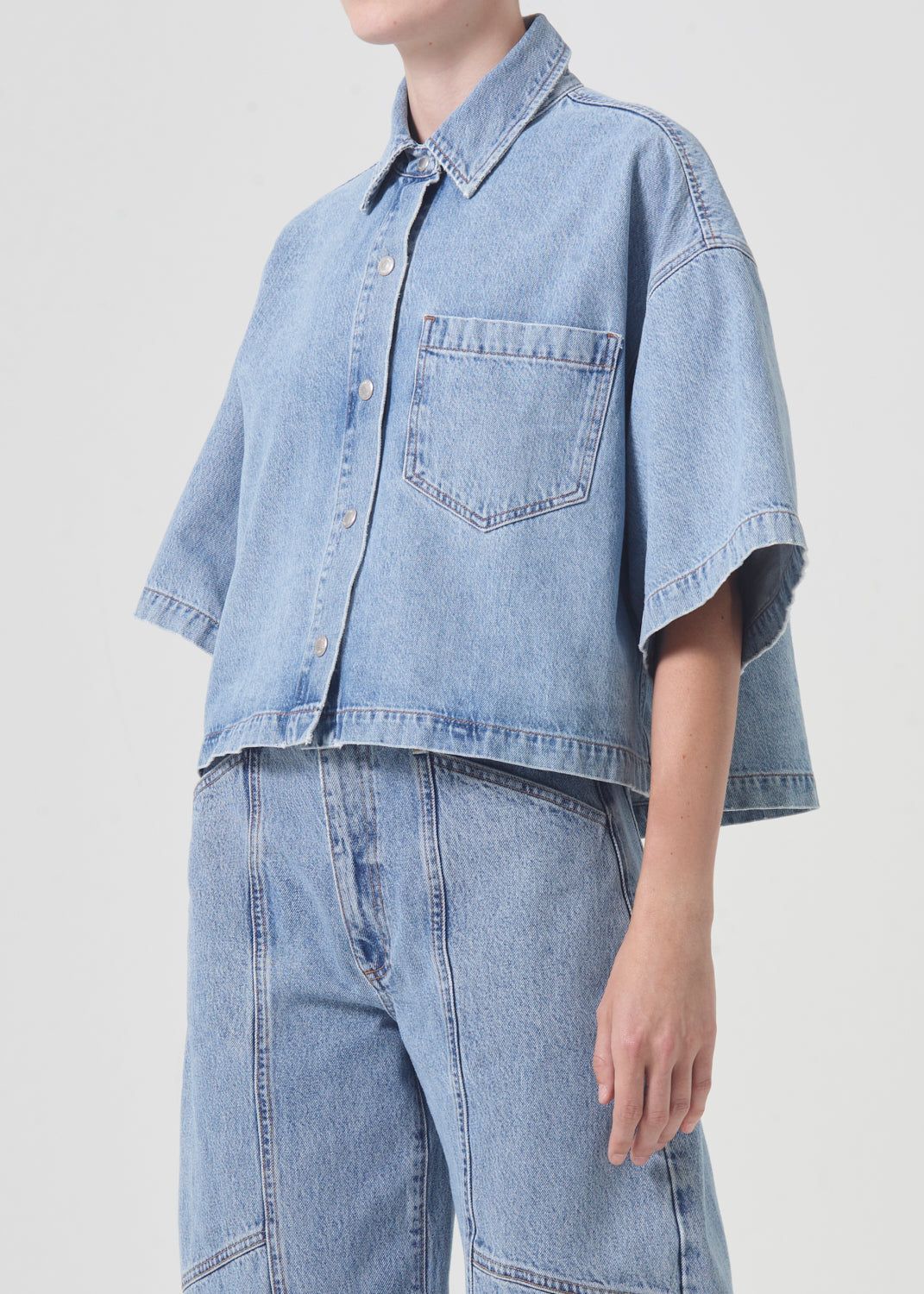 Hauts Agolde Rona Box Shirt Femme Effect | LABRN-8624