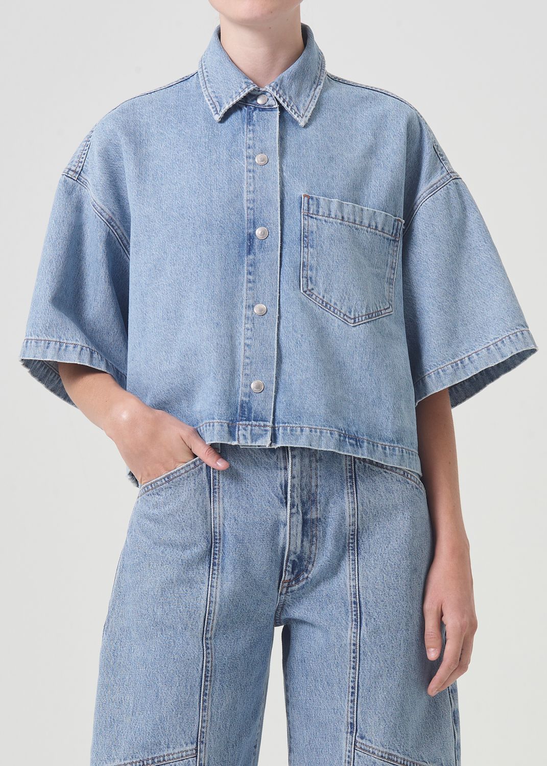 Hauts Agolde Rona Box Shirt Femme Effect | LABRN-8624