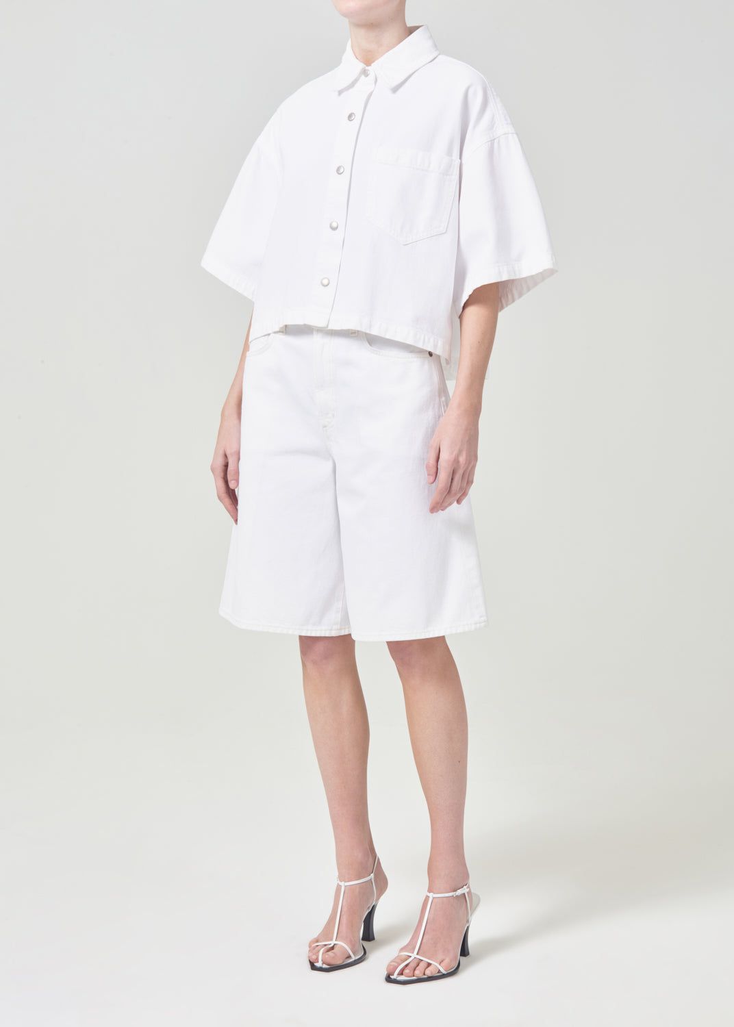 Hauts Agolde Rona Box Shirt Femme Milkshake | BGQJL-5084