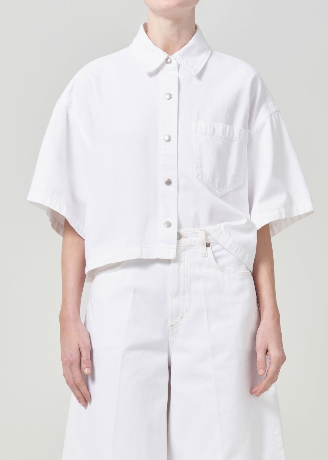 Hauts Agolde Rona Box Shirt Femme Milkshake | BGQJL-5084