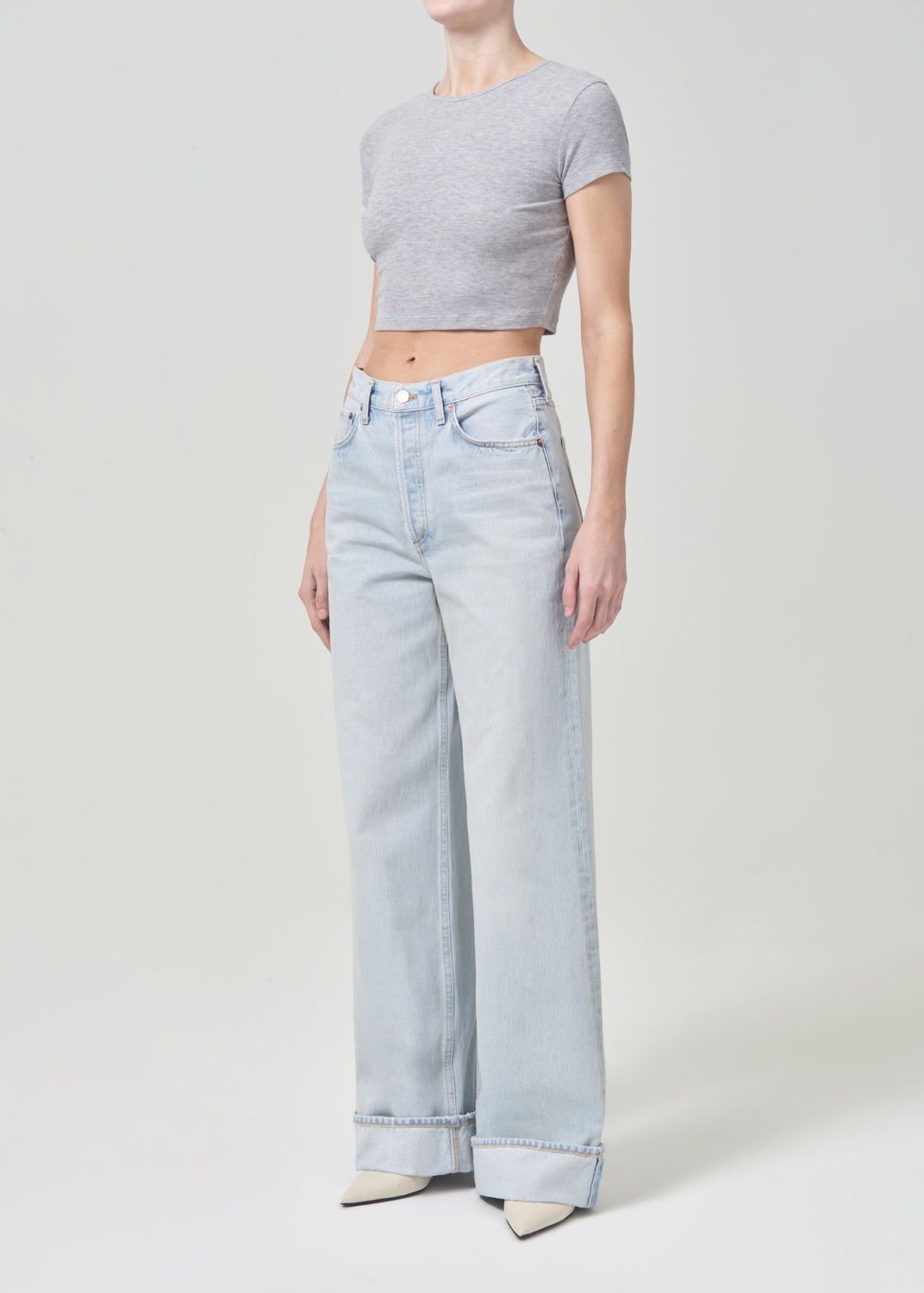 Hauts Agolde Savannah Tee Femme Grise | TVLZD-4357