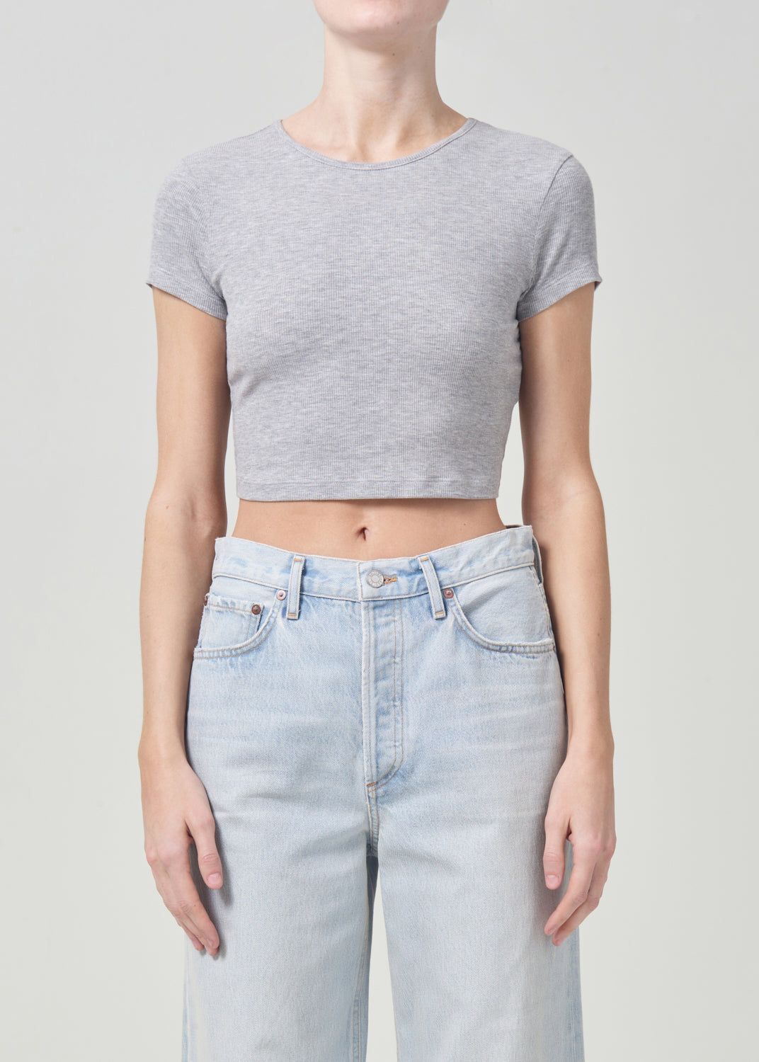 Hauts Agolde Savannah Tee Femme Grise | TVLZD-4357