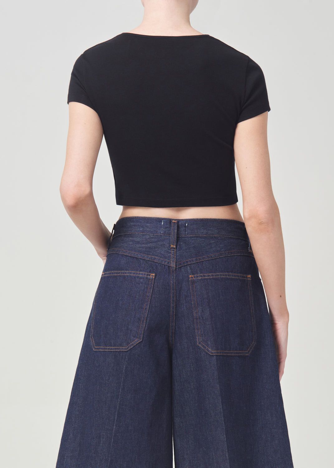 Hauts Agolde Savannah Tee Femme Noir | GXADT-2815