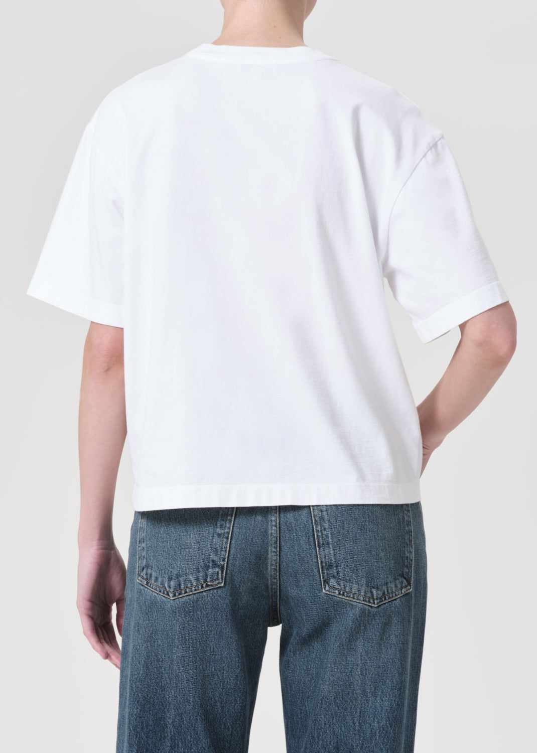 Hauts Agolde Sulma Drop Shoulder Tee Femme Blanche | HGDIC-1932
