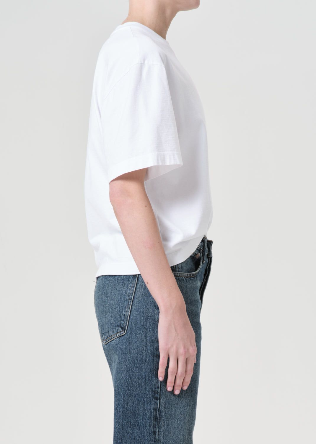 Hauts Agolde Sulma Drop Shoulder Tee Femme Blanche | HGDIC-1932