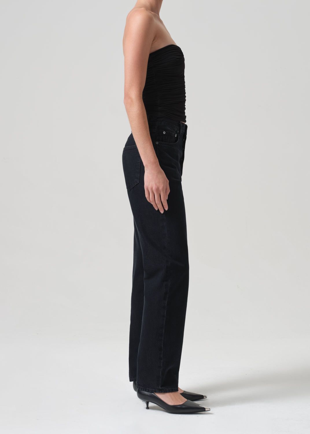 Hauts Agolde Tonia Twist Tube Femme Noir | HGDKZ-7398