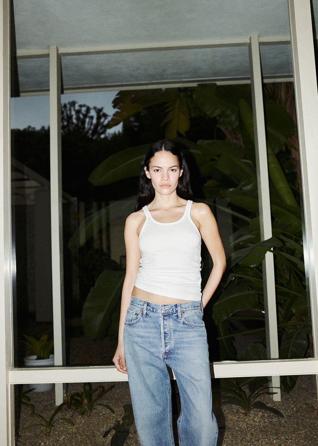 Hauts Agolde Zane Tank Femme Blanche | AVOUH-5361
