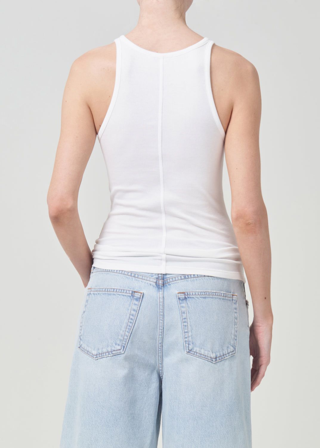 Hauts Agolde Zane Tank Femme Blanche | AVOUH-5361