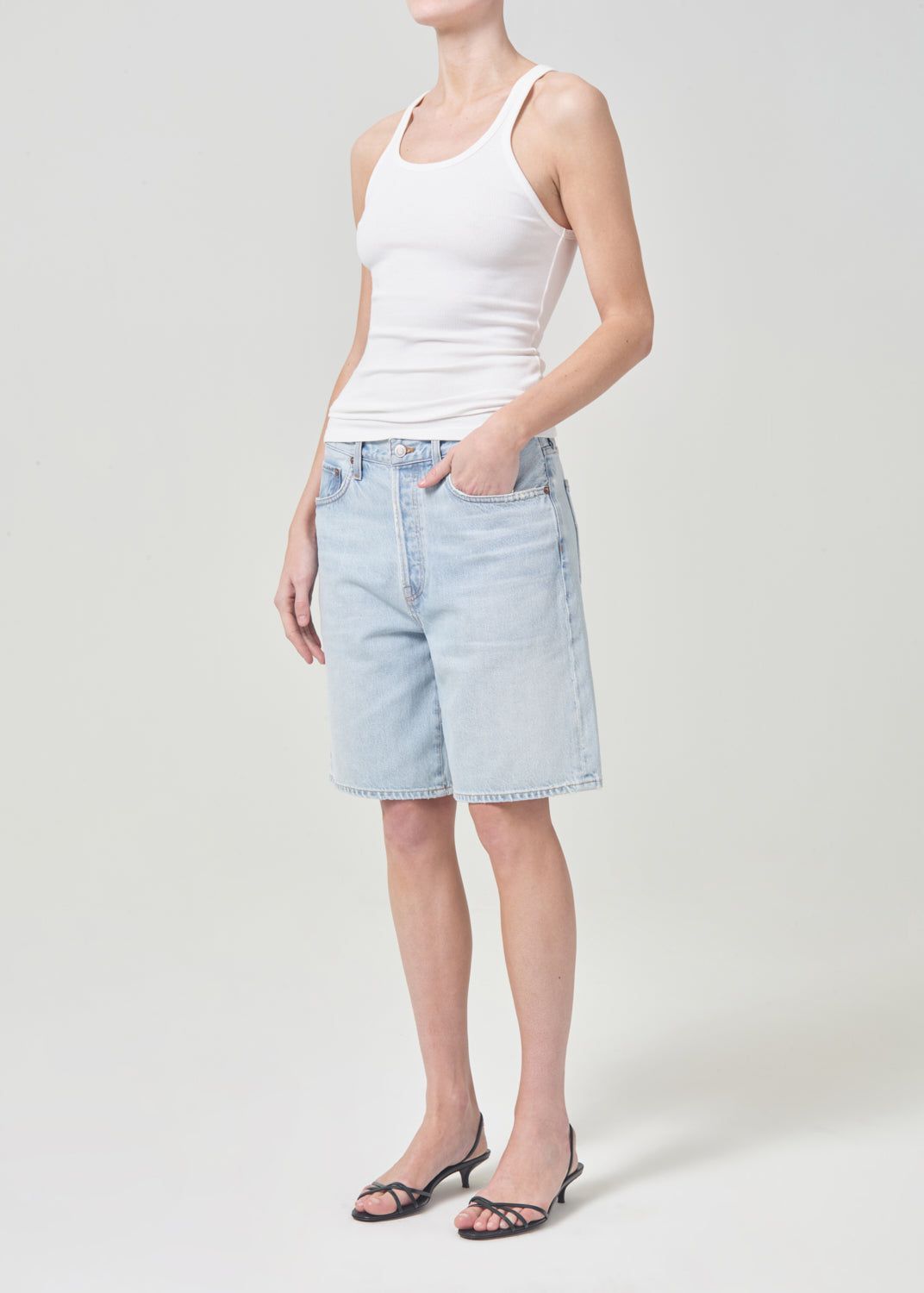 Hauts Agolde Zane Tank Femme Blanche | AVOUH-5361