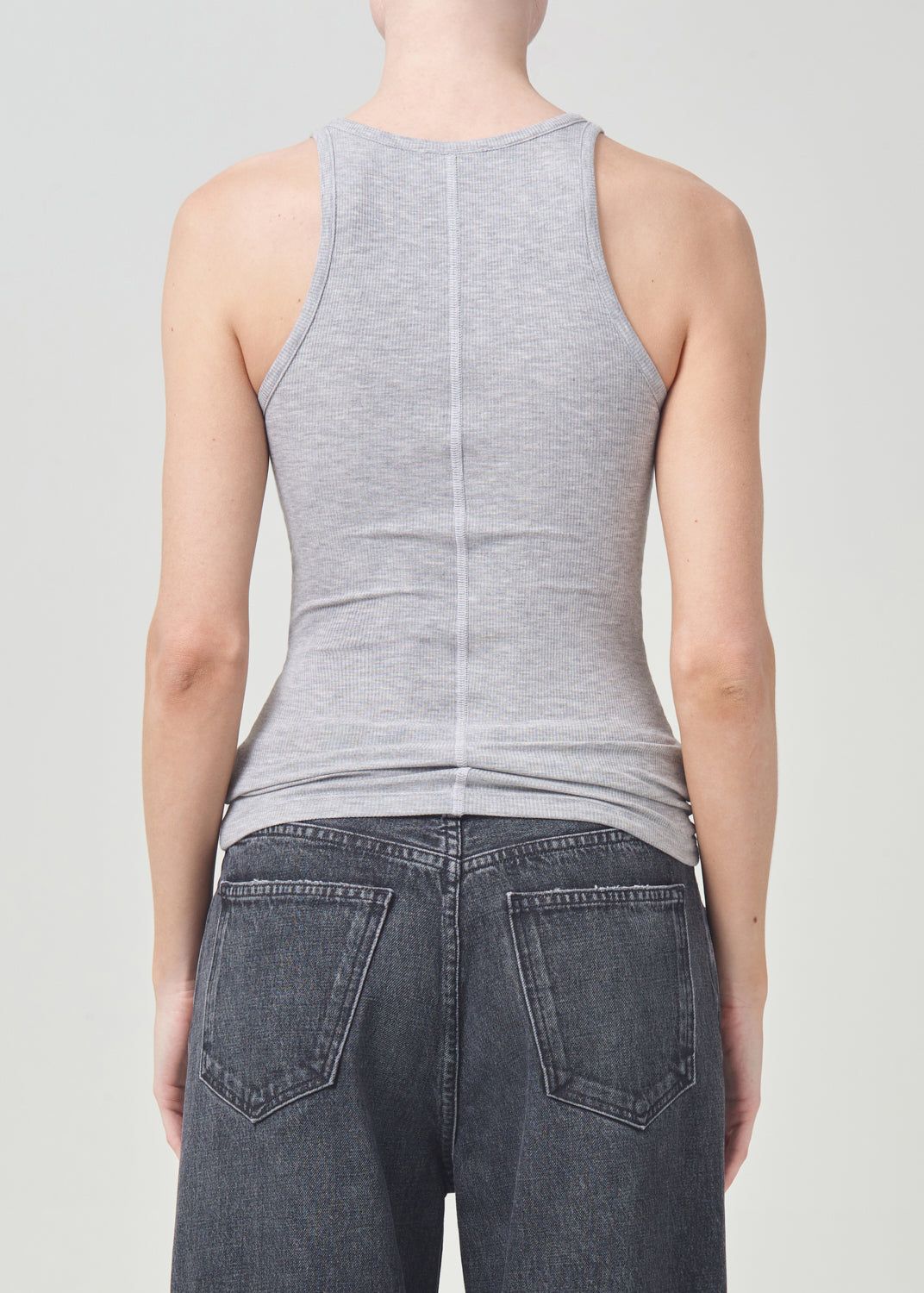 Hauts Agolde Zane Tank Femme Grise | FIPHY-3781
