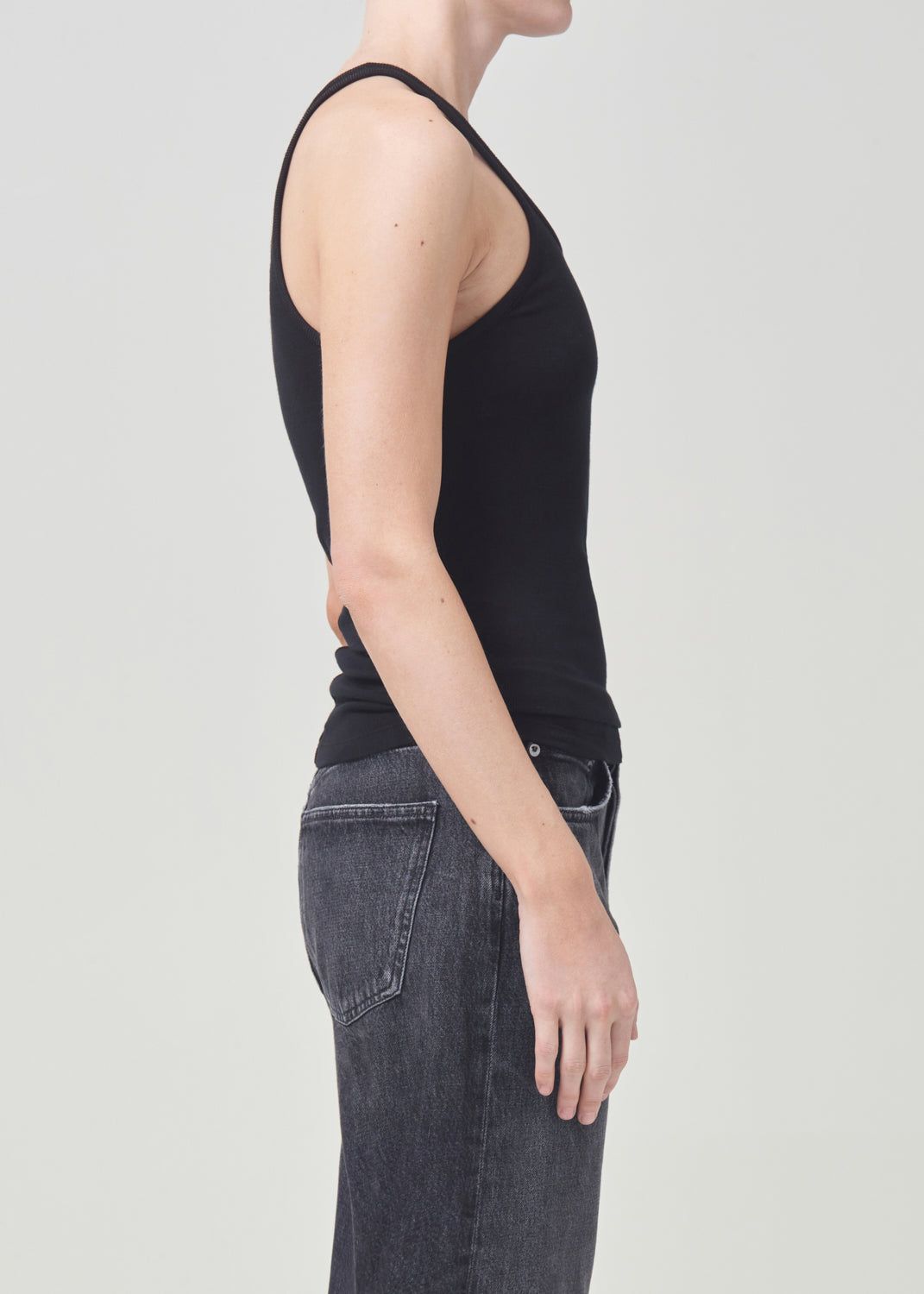 Hauts Agolde Zane Tank Femme Noir | TXFHM-1327