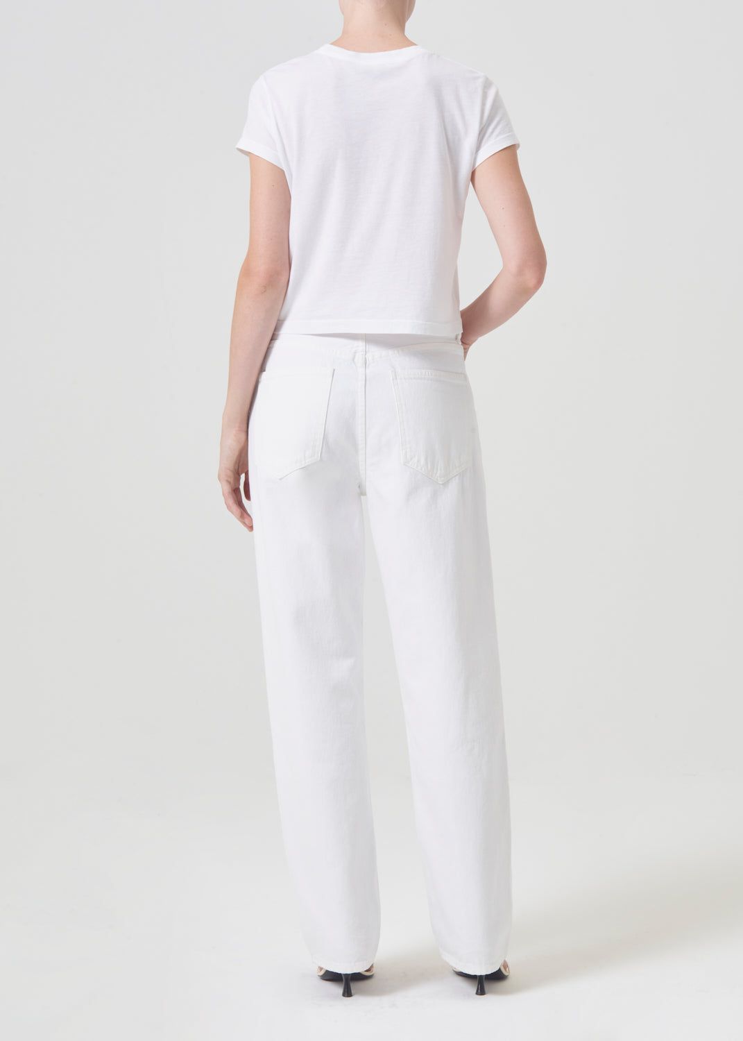 Jean Agolde Criss Cross Upsized Jean Femme Milkshake | GPJZK-7196