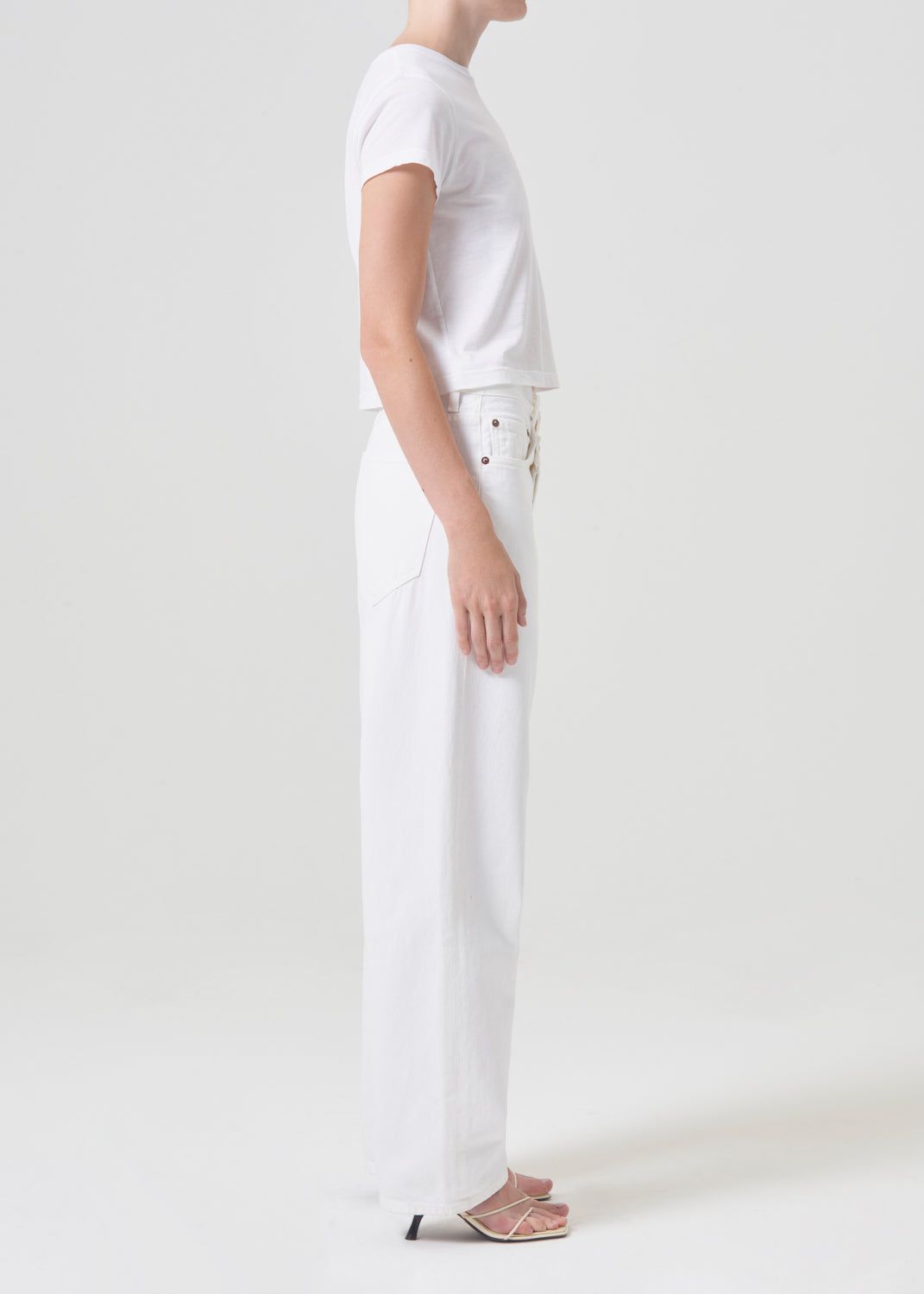 Jean Agolde Criss Cross Upsized Jean Femme Milkshake | GPJZK-7196