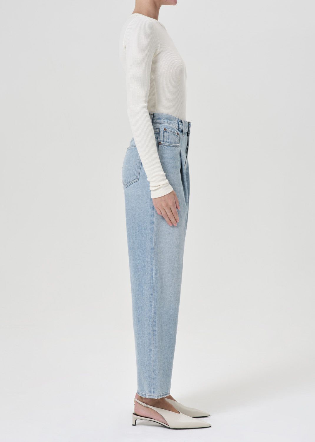 Jean Agolde Fold Waistband Jean Femme Sideline | GNOCS-7324