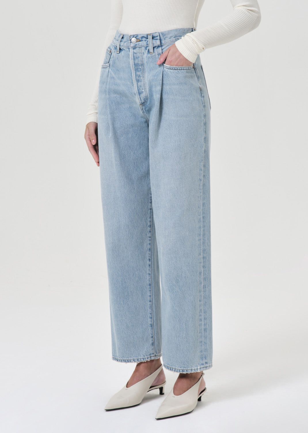 Jean Agolde Fold Waistband Jean Femme Sideline | GNOCS-7324