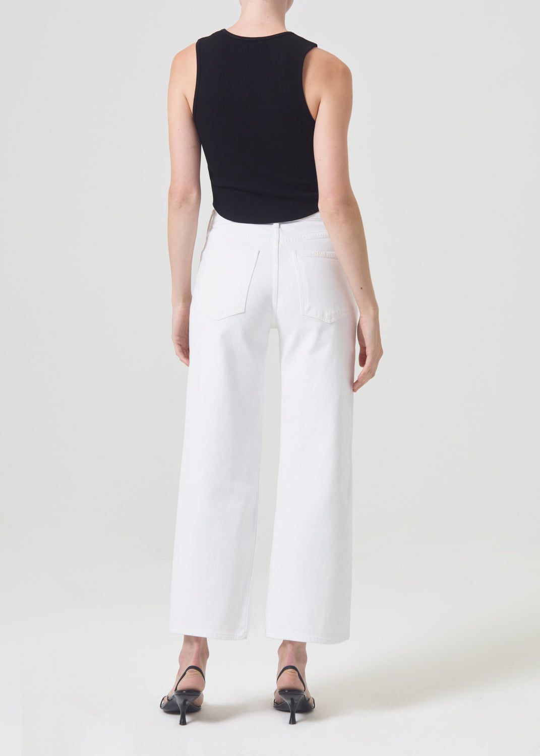 Jean Agolde Harper Crop Jean Femme Blanche | EUZXD-0972