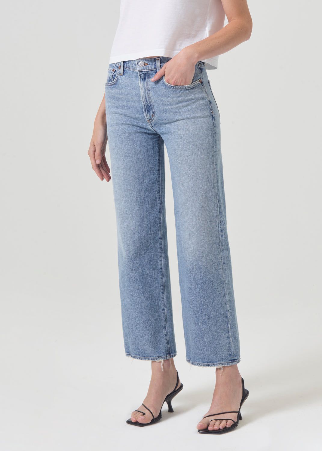 Jean Agolde Harper Crop Jean Femme Hassle | UJZQW-0349