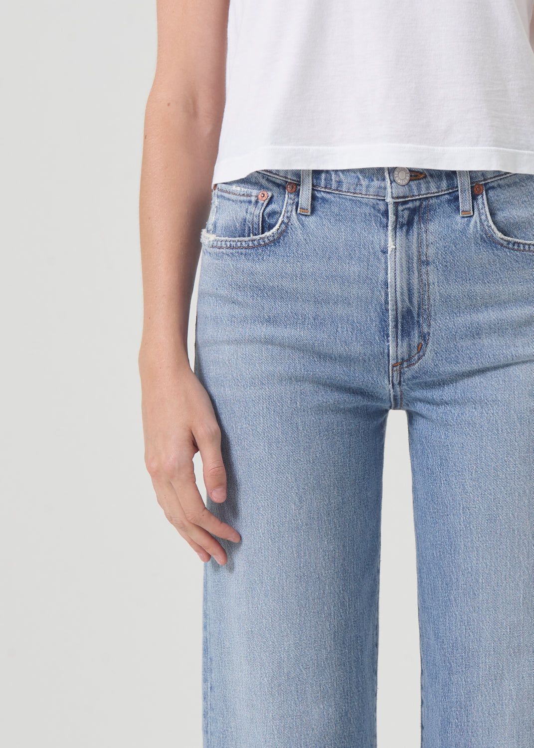 Jean Agolde Harper Crop Jean Femme Hassle | UJZQW-0349