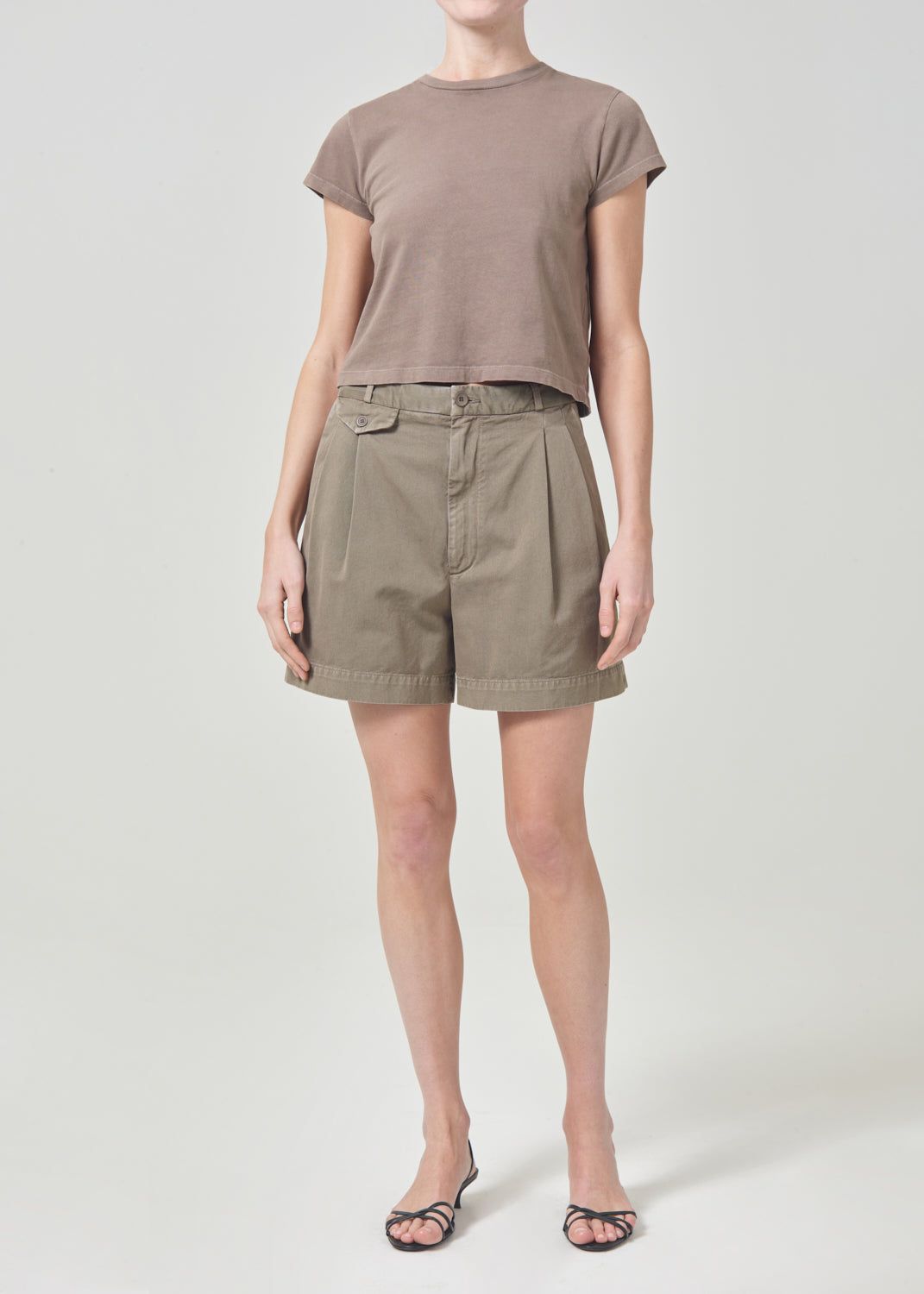 Pantalon Agolde Becker Short Femme Bark | EGHSV-8976