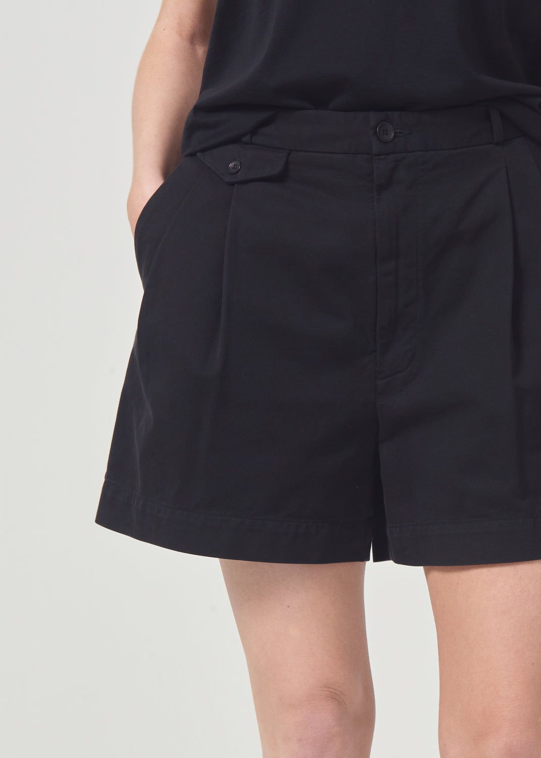 Pantalon Agolde Becker Short Femme Noir | MSZTQ-0354