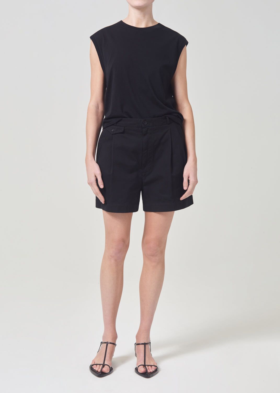 Pantalon Agolde Becker Short Femme Noir | MSZTQ-0354