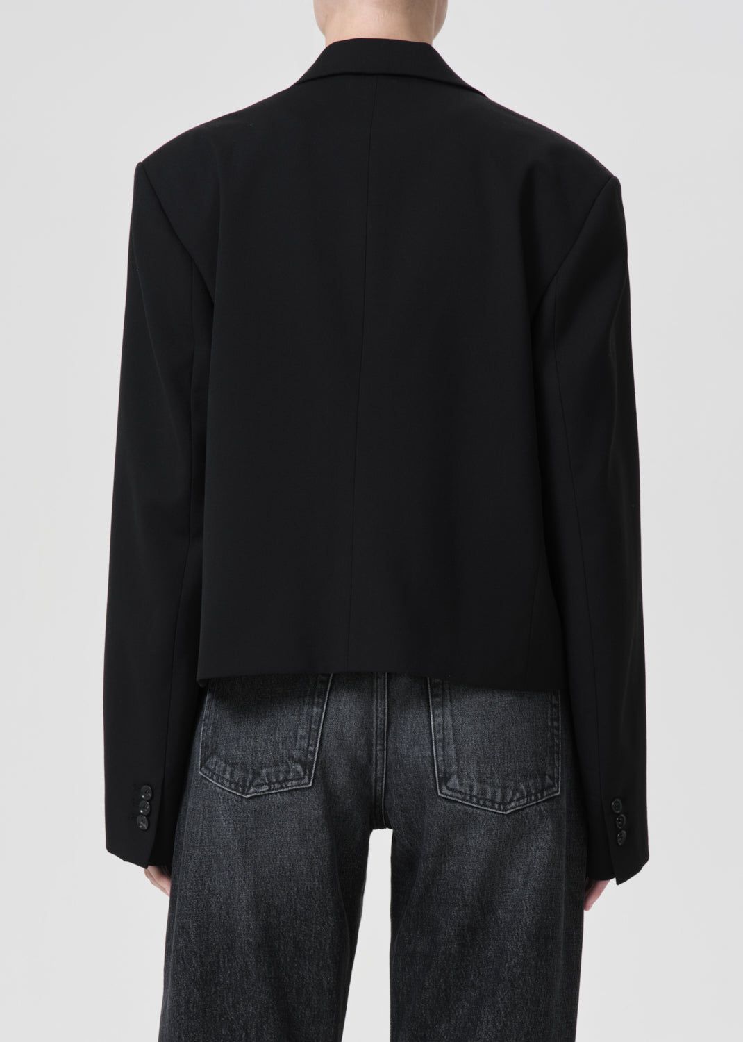 Pantalon Agolde Callie Cropped Blazer Femme Noir | HJRZM-6419